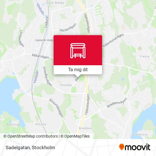 Sadelgatan karta