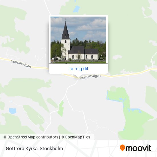 Gottröra Kyrka karta