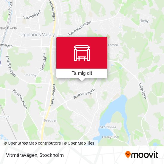 Vitmåravägen karta