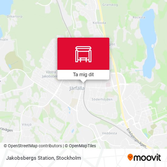 Jakobsbergs Station karta