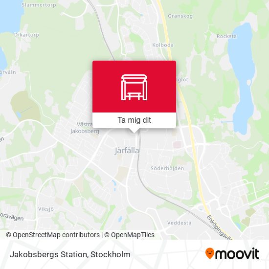 Jakobsbergs Station karta