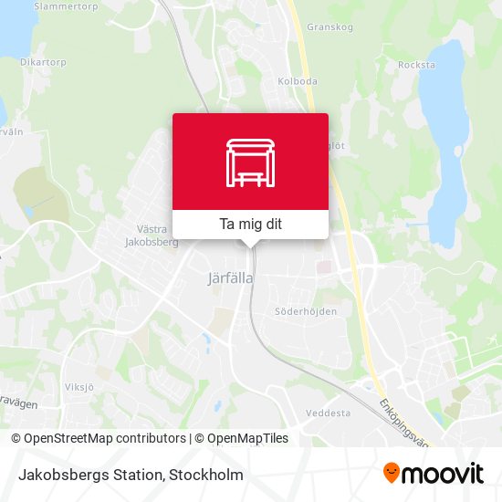 Jakobsbergs Station karta