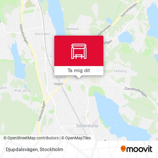 Djupdalsvägen karta