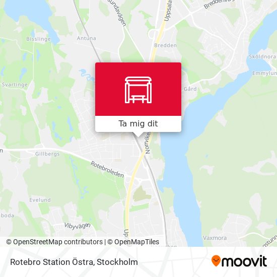 Rotebro Station Östra karta