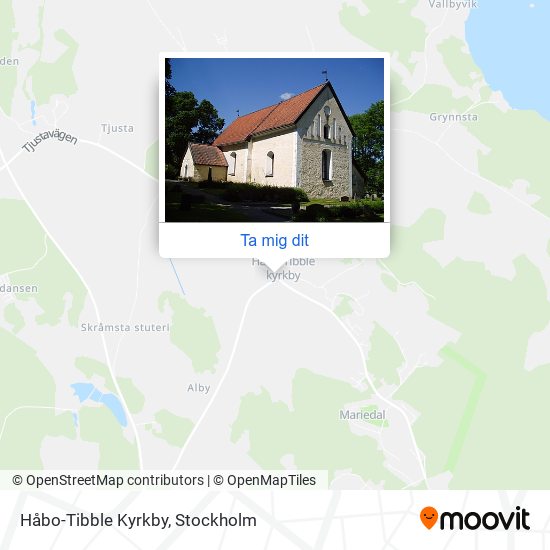 Håbo-Tibble Kyrkby karta
