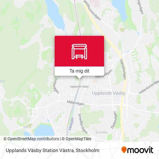 Upplands Väsby Station Västra karta