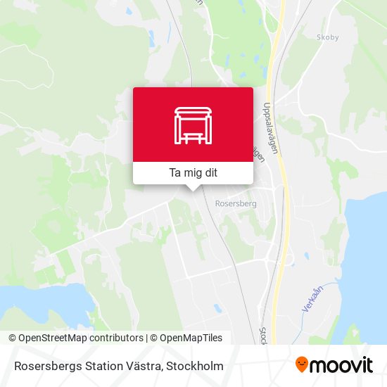 Rosersbergs Station Västra karta