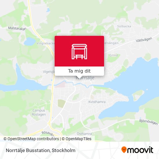 Norrtälje Busstation karta