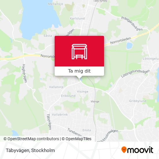 Täbyvägen karta