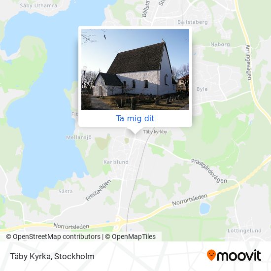 Täby Kyrka karta