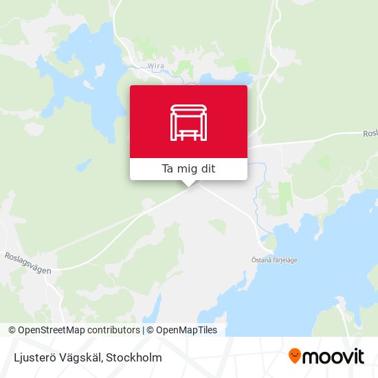 Ljusterö Vägskäl karta
