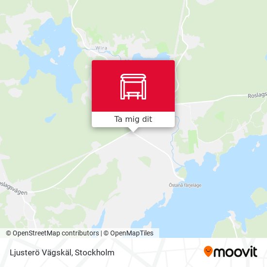 Ljusterö Vägskäl karta
