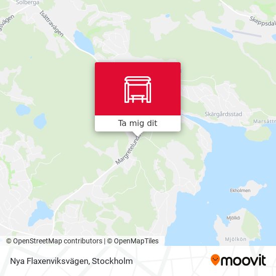 Nya Flaxenviksvägen karta
