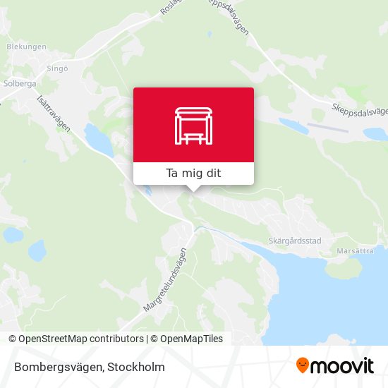 Bombergsvägen karta