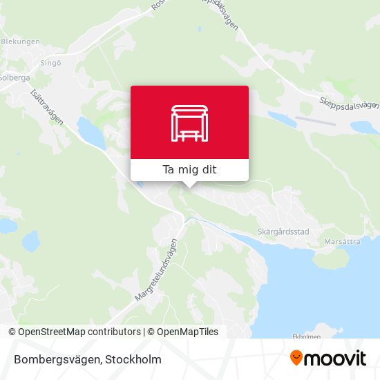 Bombergsvägen karta