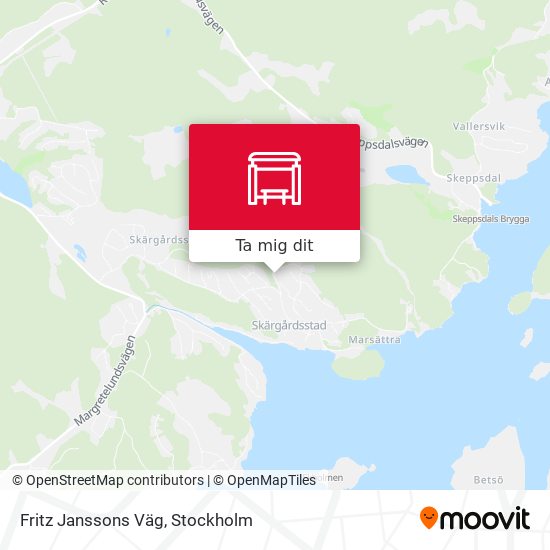 Fritz Janssons Väg karta