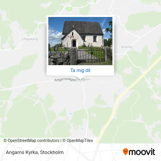Angarns Kyrka karta