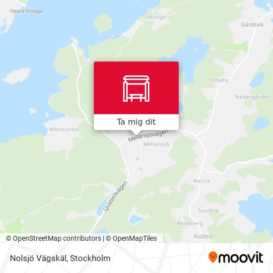 Nolsjö Vägskäl karta