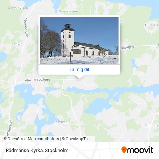 Rådmansö Kyrka karta