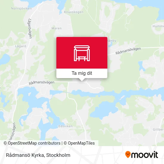 Rådmansö Kyrka karta