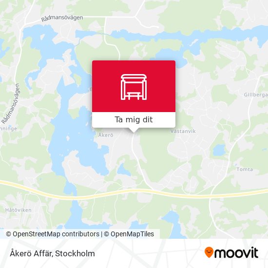 Åkerö Affär karta