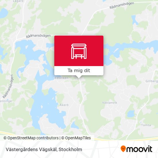 Västergårdens Vägskäl karta