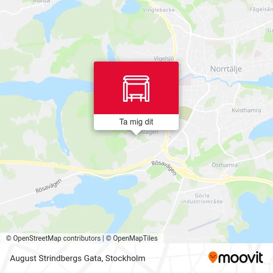 August Strindbergs Gata karta