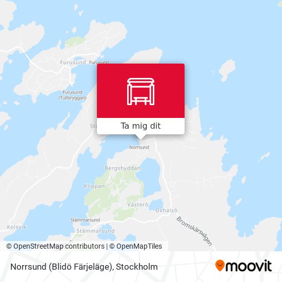 Norrsund (Blidö Färjeläge) karta