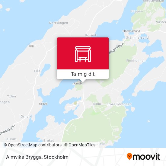 Almviks Brygga karta