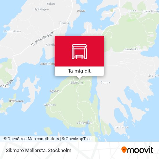 Sikmarö Mellersta karta