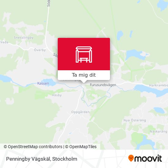 Penningby Vägskäl karta