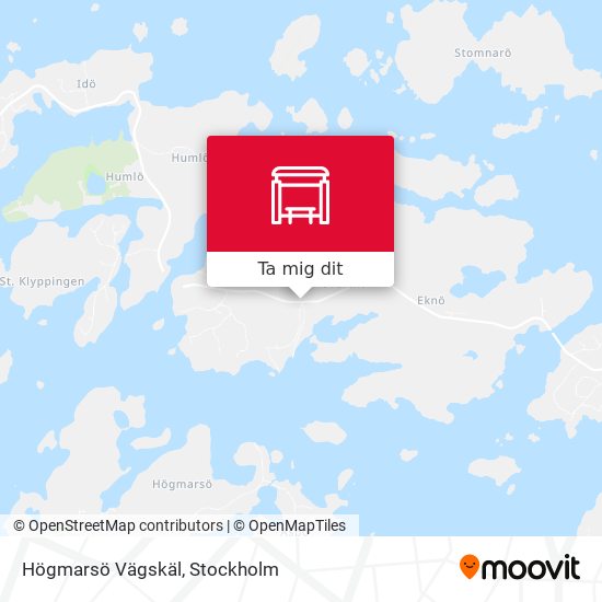 Högmarsö Vägskäl karta