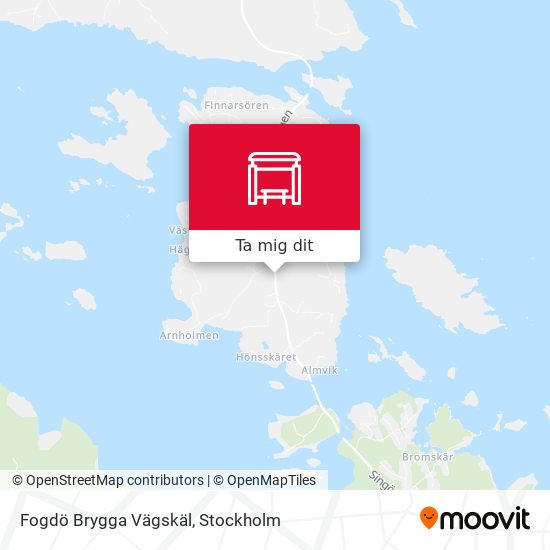 Fogdö Brygga Vägskäl karta