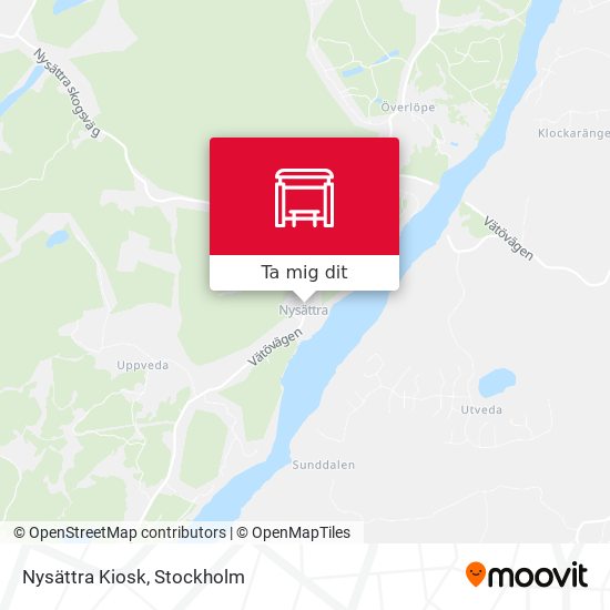 Nysättra Kiosk karta