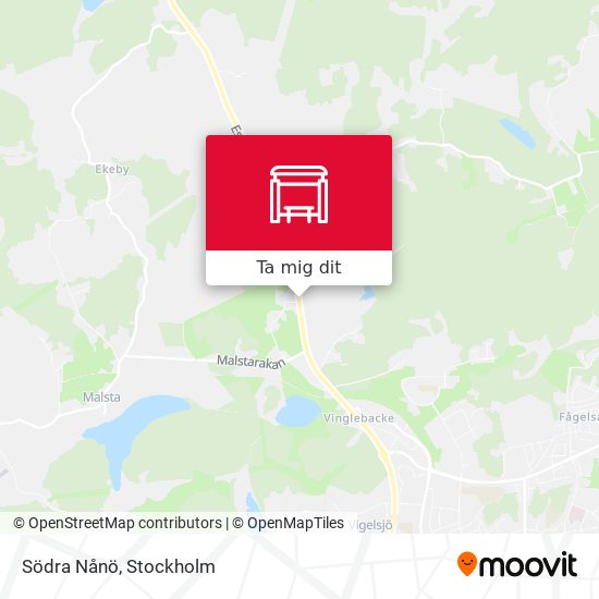 Södra Nånö karta