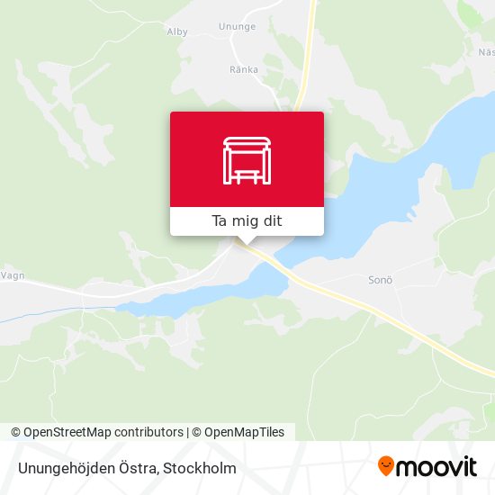 Unungehöjden Östra karta