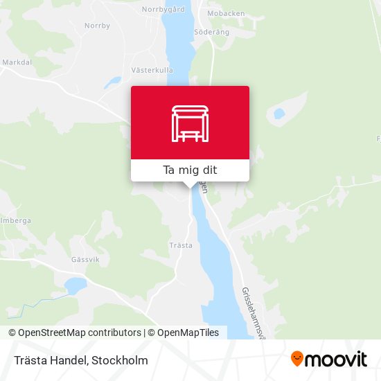 Trästa Handel karta