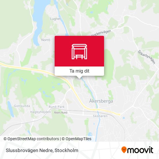Slussbrovägen Nedre karta
