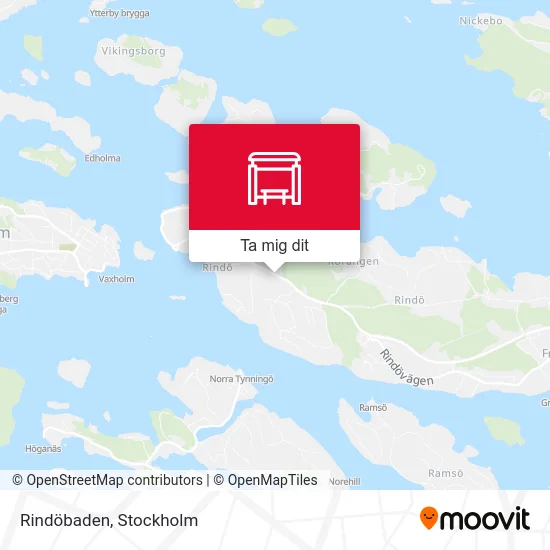 Rindöbaden karta