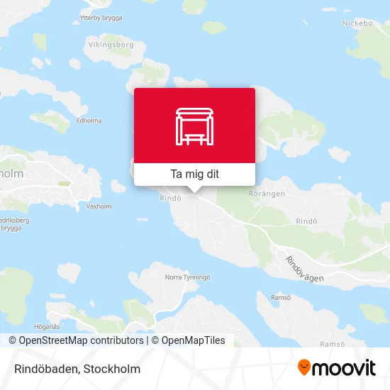 Rindöbaden karta