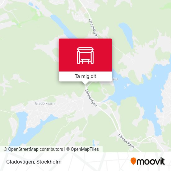 Gladövägen karta
