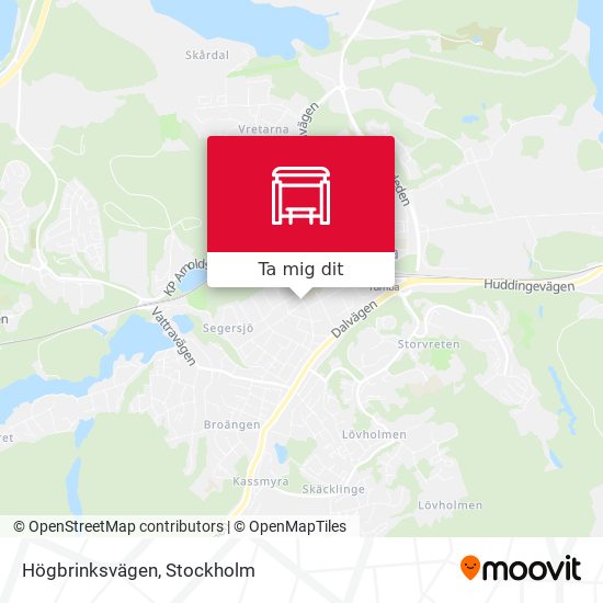 Högbrinksvägen karta