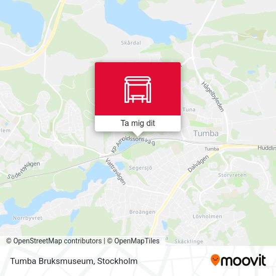 Tumba Bruksmuseum karta