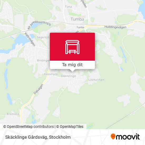 Skäcklinge Gårdsväg karta