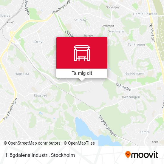 Högdalens Industri karta