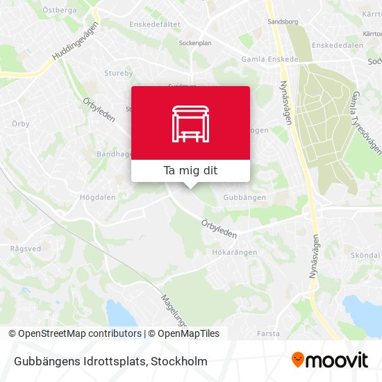 Gubbängens Idrottsplats karta