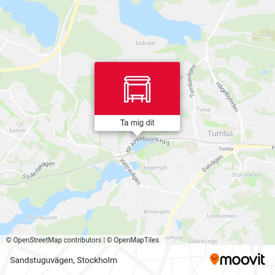 Sandstuguvägen karta