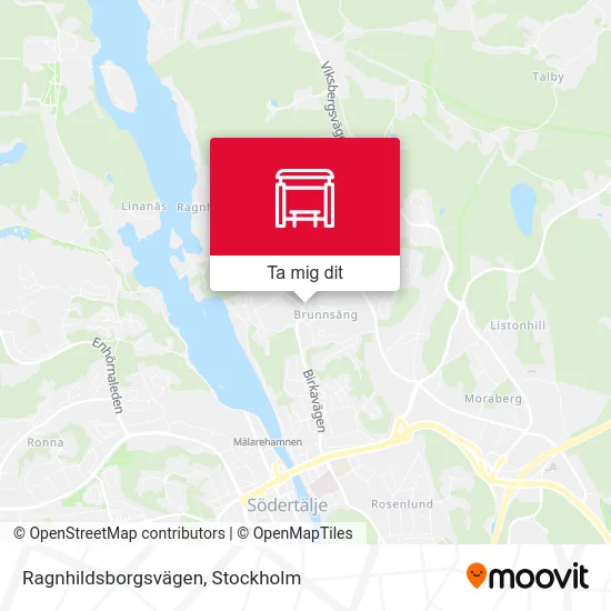 Ragnhildsborgsvägen karta