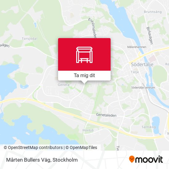 Mårten Bullers Väg karta