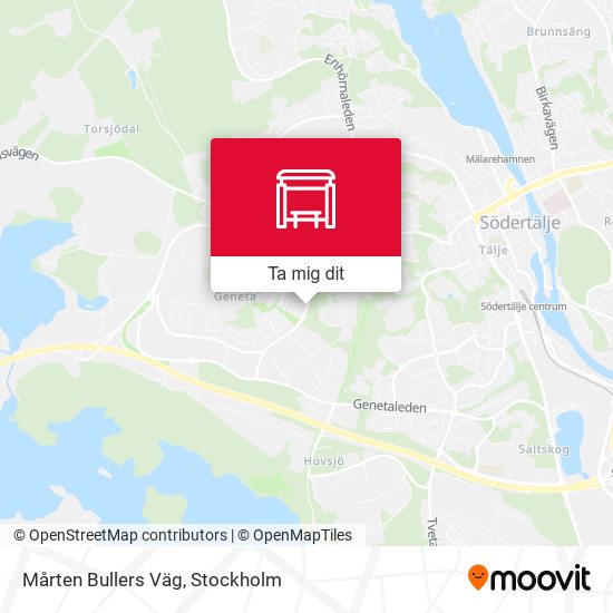 Mårten Bullers Väg karta